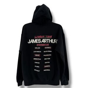 James Arthur Bitter Sweet Love World Tour Pullover Hoodie Mens Sz Medium Black